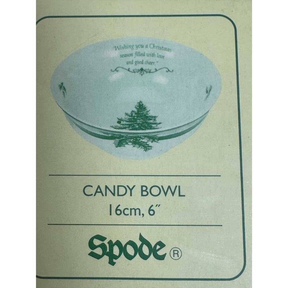 Spode Christmas Tree 2009 Annual Collection 6" Candy Bowl In Box-Cracked - Picture 10 of 13